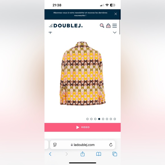 la double J 100% silk blouse size small NWT - Picture 5 of 7